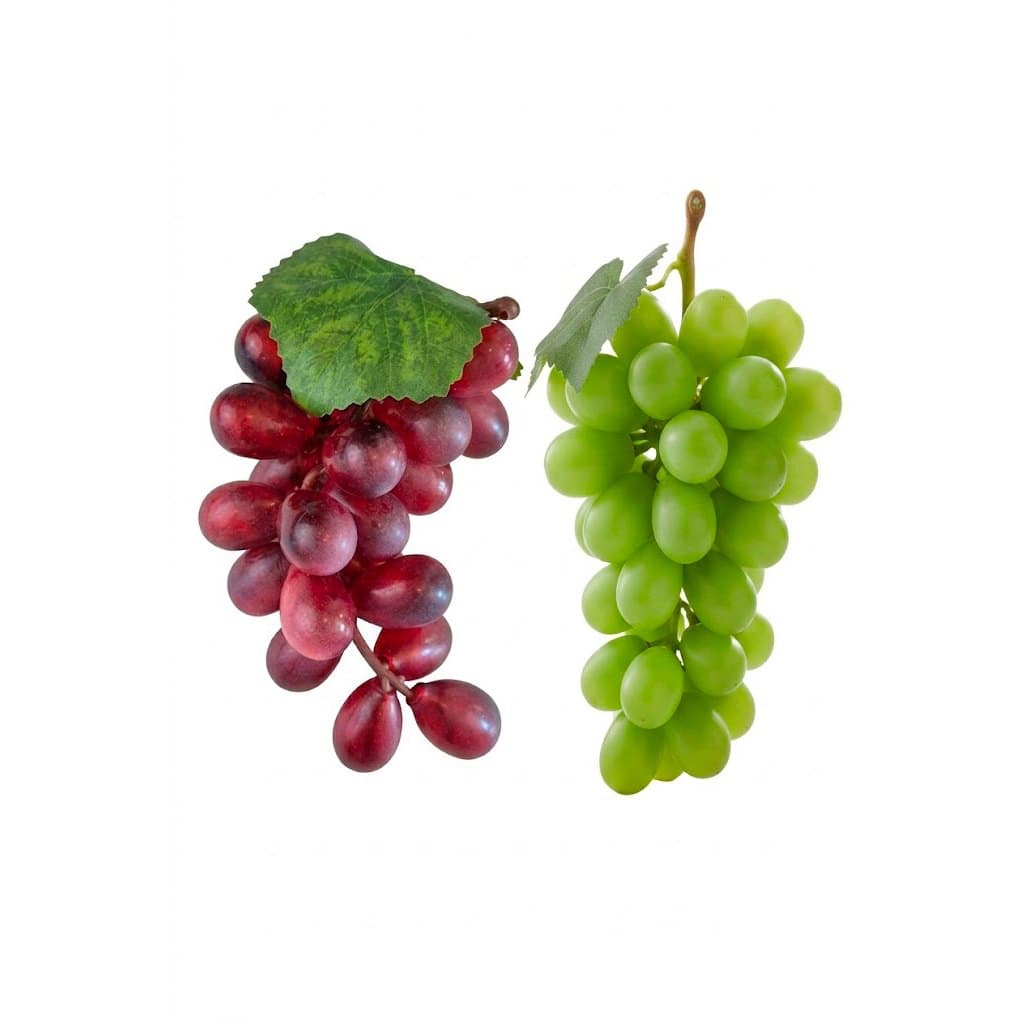 Kit 2 Cachos mistos De Uva Artificial Realista 14 Cm - Decoração Realista Fruta artificial