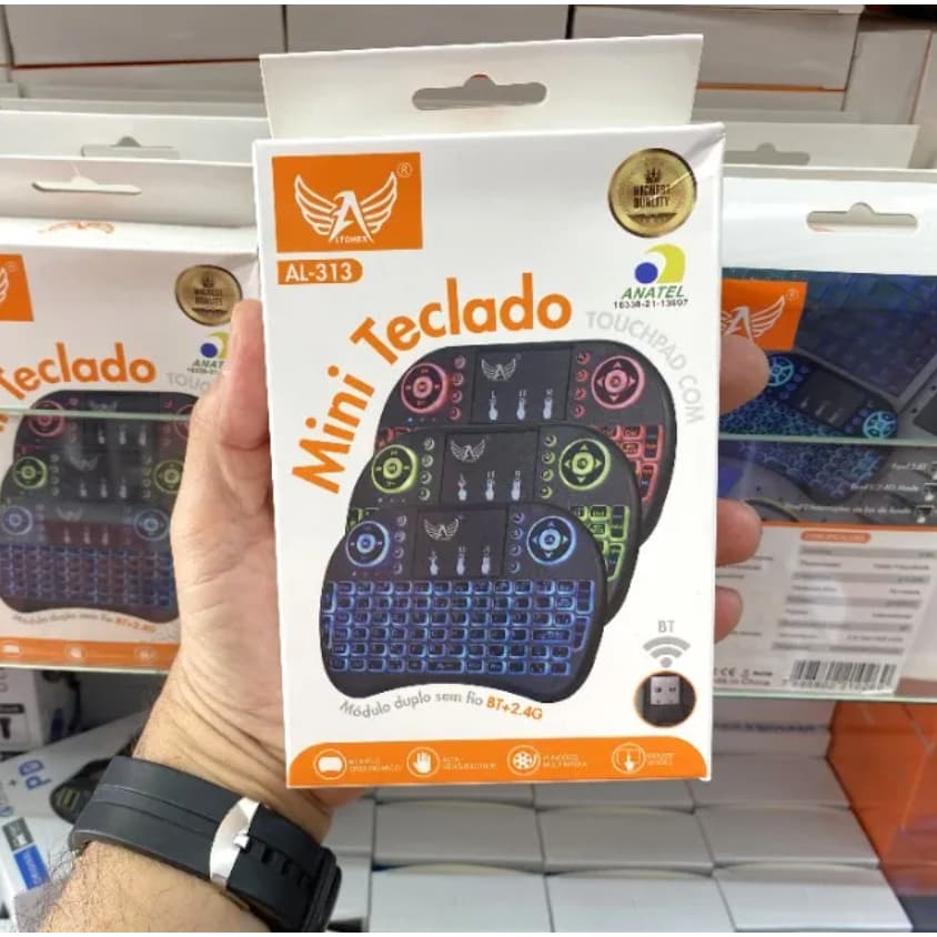 Mini Teclado com Led para Smart TV AL-313 - Altomex