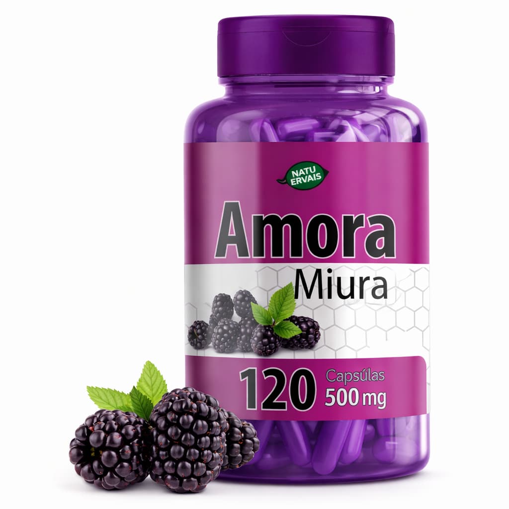 Amora Miura - 120 Cápsulas de 500 mg - 100% Natural