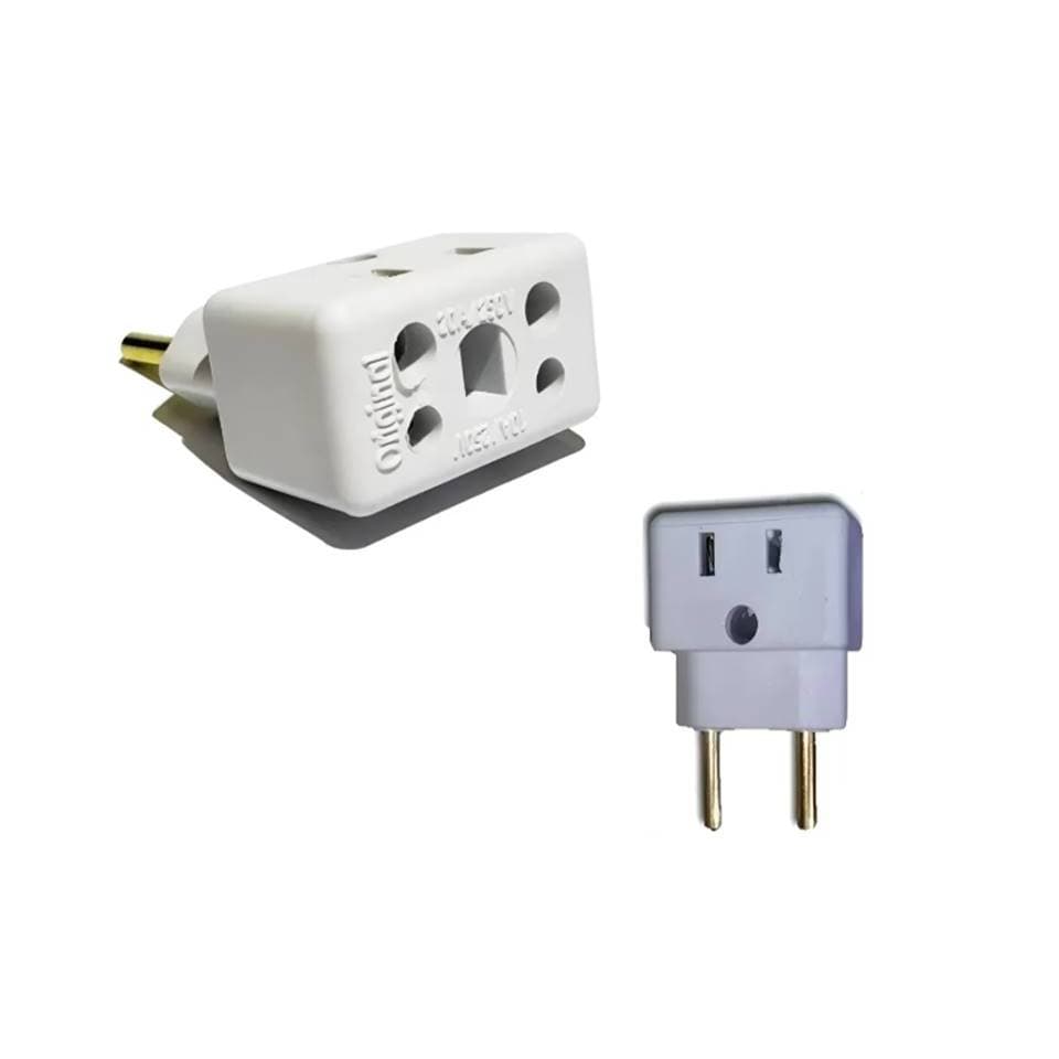 2 Adaptador Tomada Nova P/ Pino Grosso 16a Nespresso De Café