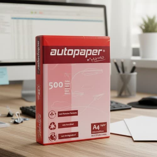 500 Folhas Papel Sulfite A4 75g Branco Resma Original Certificação FSC Para Impressora Laser e Jato de Tinta