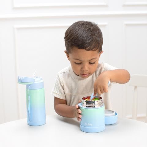 Pote Térmico Infantil Buba Rosa e Azul Degradê – Funcional e Charmoso