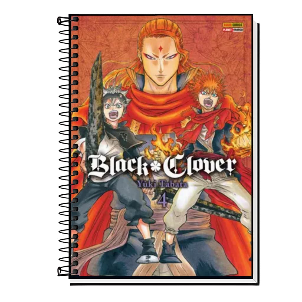 Caderno Universitário BLACK CLOVER Capa Dura 1, 10, 15 e 20 Matérias.