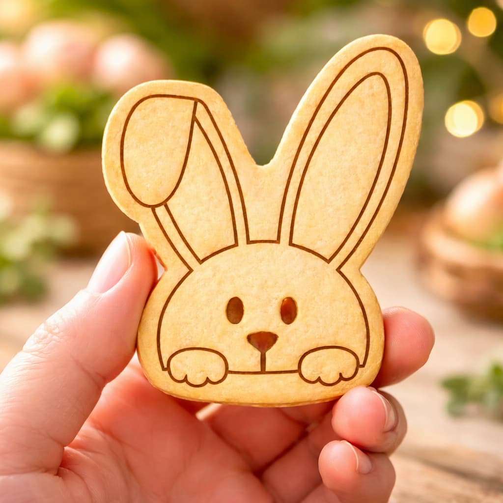 Cortador de Biscoito Coelhinho Páscoa Molde Bolacha Pasta Americana Biscuit Confeitaria Decoração