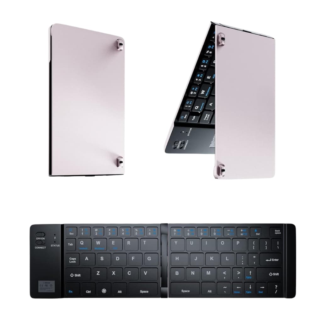 Mini Teclado Sem Fio Bluetooth Universal Dobrável Portátil