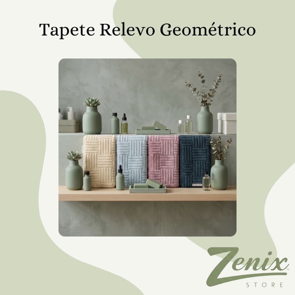 Tapete Retangular Relevo Geometrico Moderno Confortavel Varias Cores Decoracao Ambiente