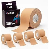 KIT 4X Quatro Bandagens Elástica Fita Adesiva Kinésio Tape Original Aktive Fisioterapia Pós cirúrgico ortopedia