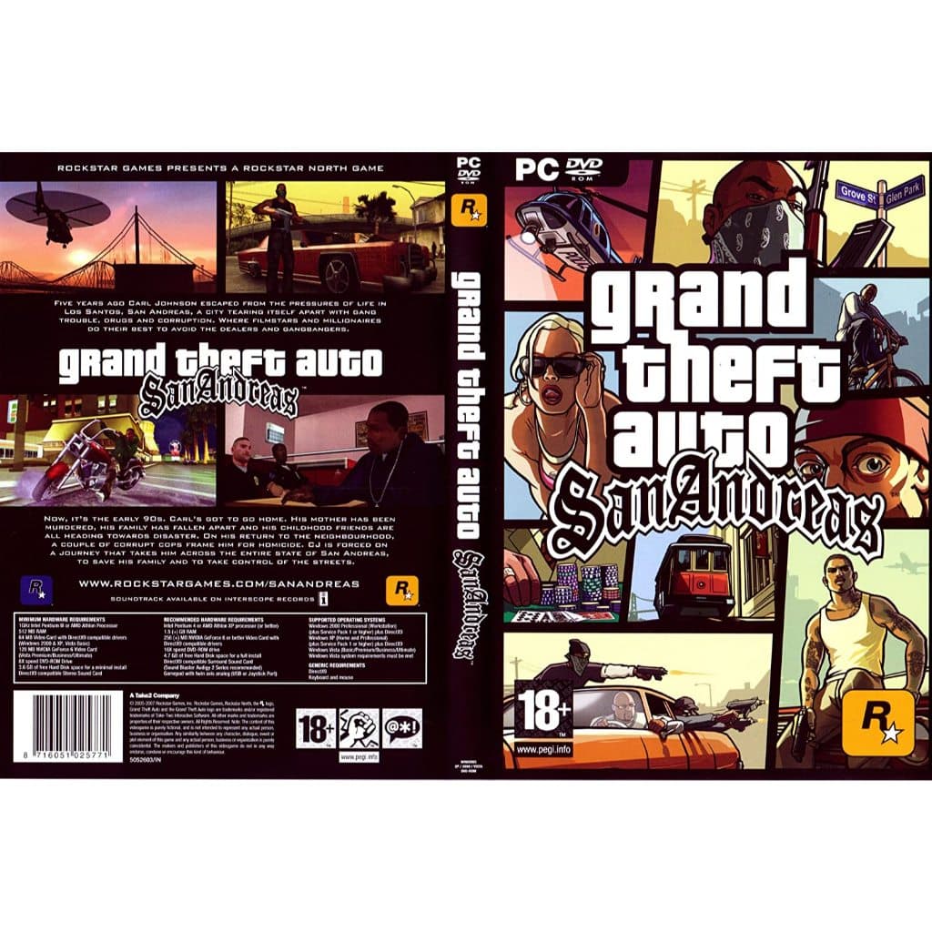 Gta San Andreas classico para Pc ou Notebook pen driver modo online habilitado