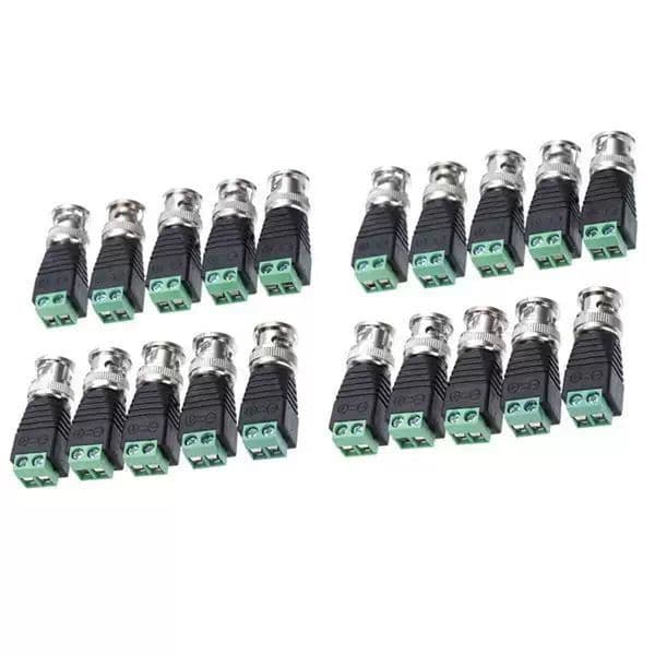 KIT10/KIT20/KIT30/KIT40 unidades Conector Plug Bnc Bone Macho Para CFTV Câmera De Segurança