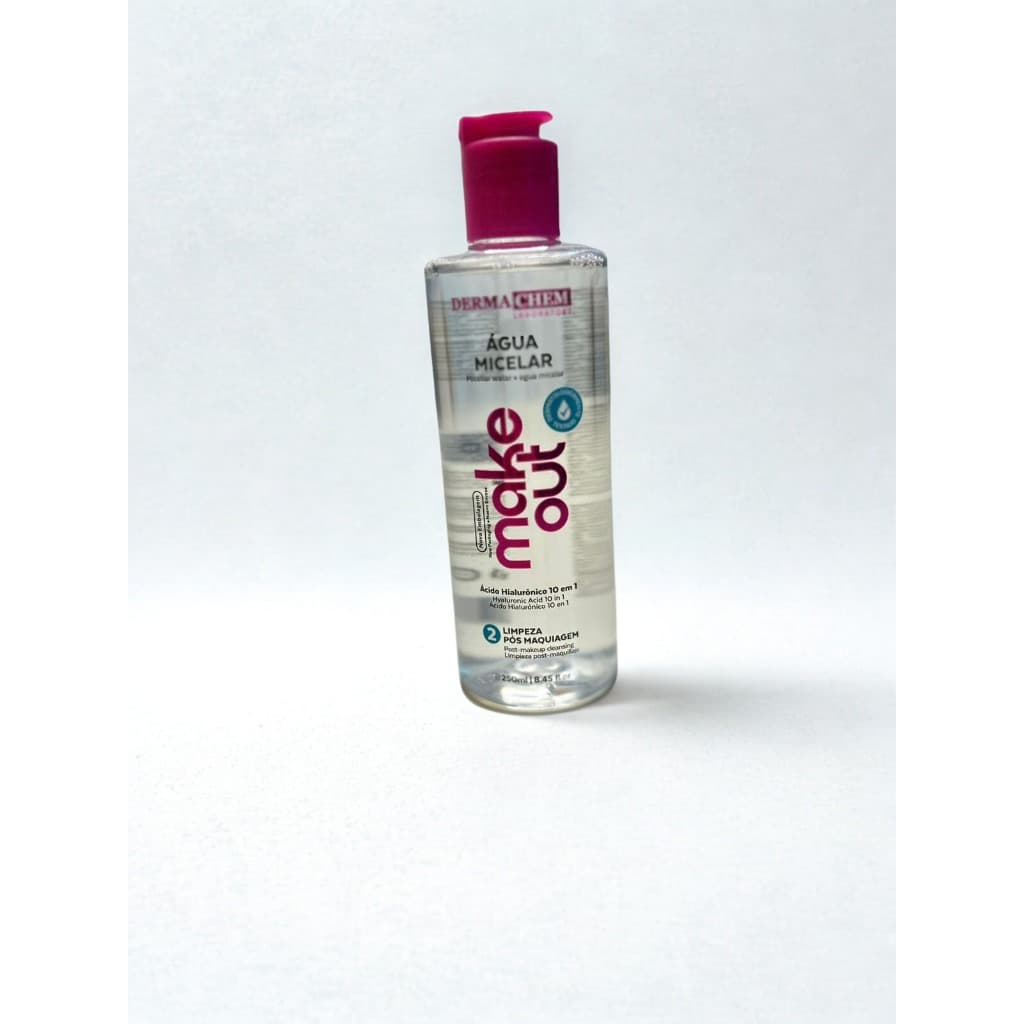 Água Micelar Dermachem Make Out 250ml Ácido Hialurônico 10 em 1 Demaquilante Limpeza Facial