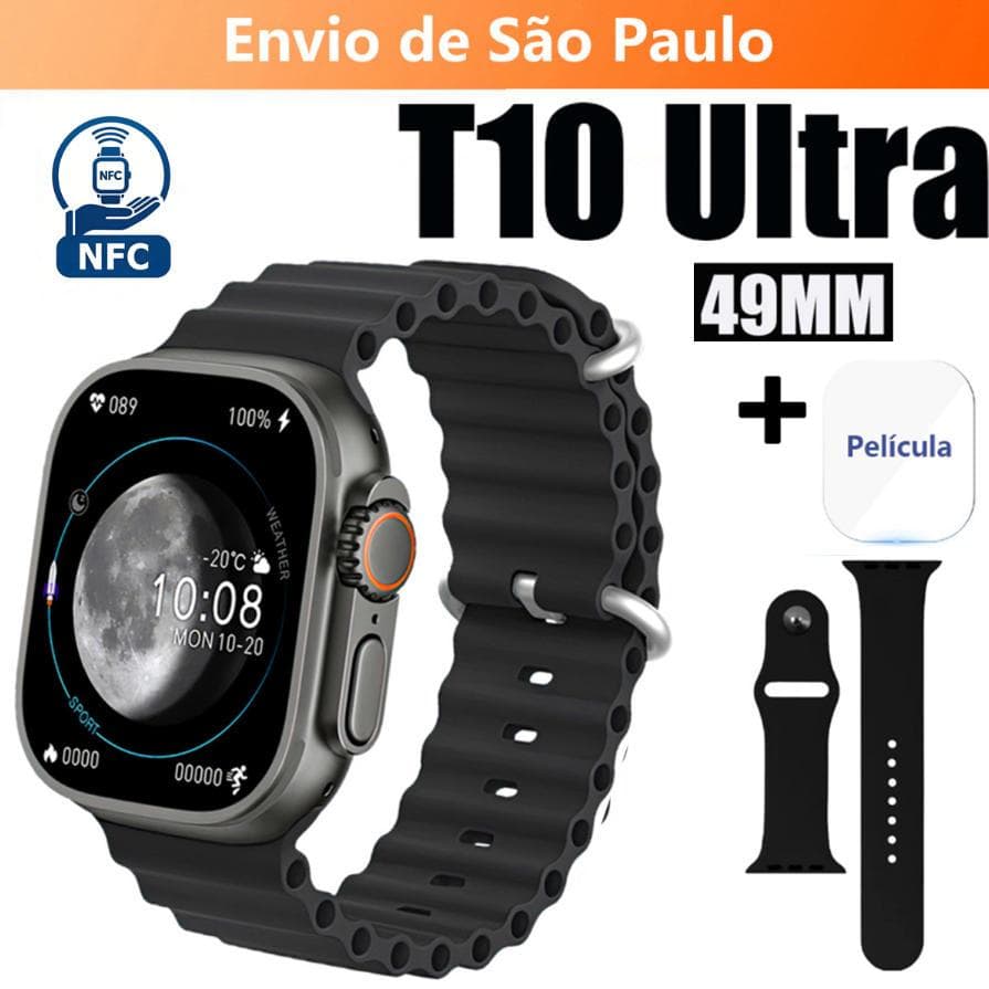 2026 Smartwatch T10 Ultra Novo relógio inteligente da série 9, HD 2,09 polegadas 49mm Bluetooth NFC