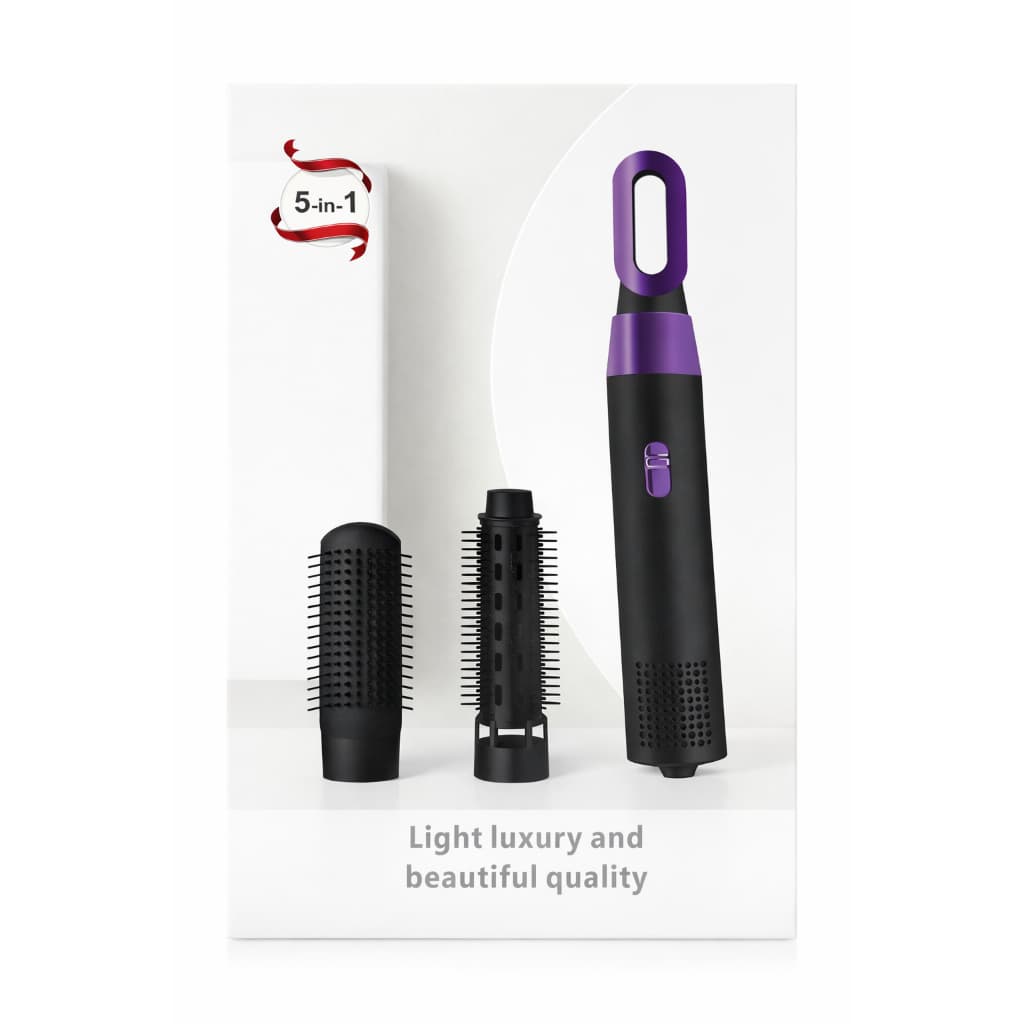Escova 5 em 1 Linha Premium - Escova, Seca, Modela, Alisa e Penteia - 110V