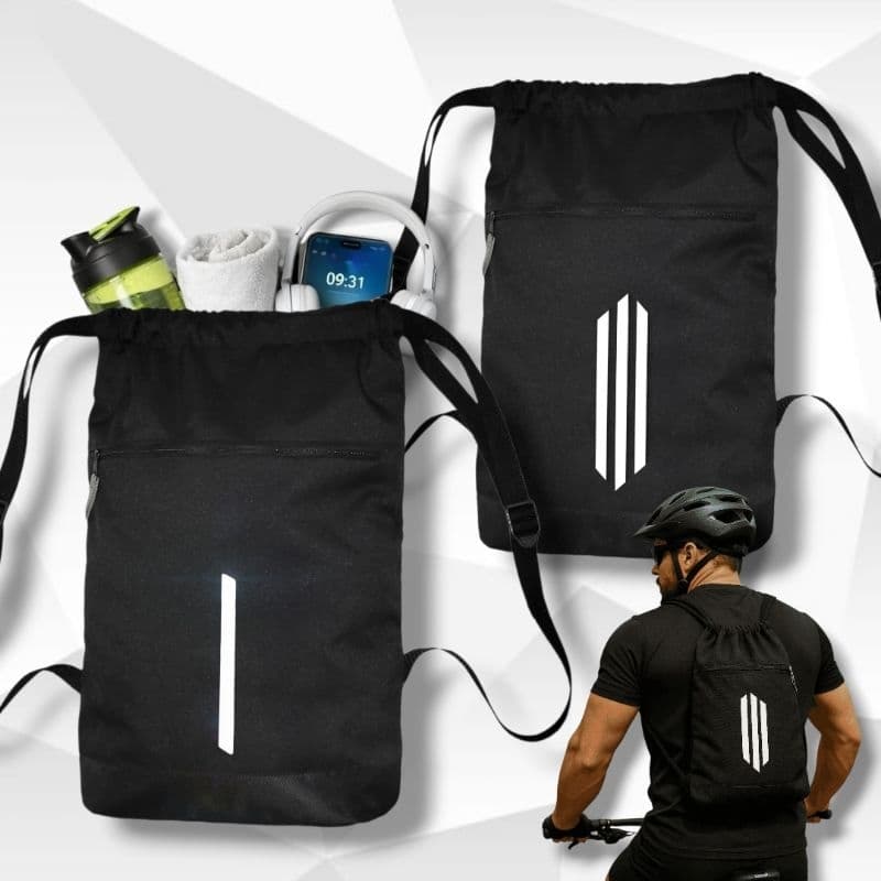 Mochila Esportiva GymSack Refletiva Academia, Futebol Escola Passeio e Lazer com Alças Ajustáveis