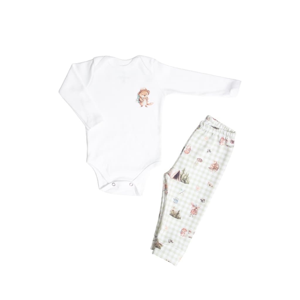 Conjunto Calça e Body Manga Longa Sr. Esquilo