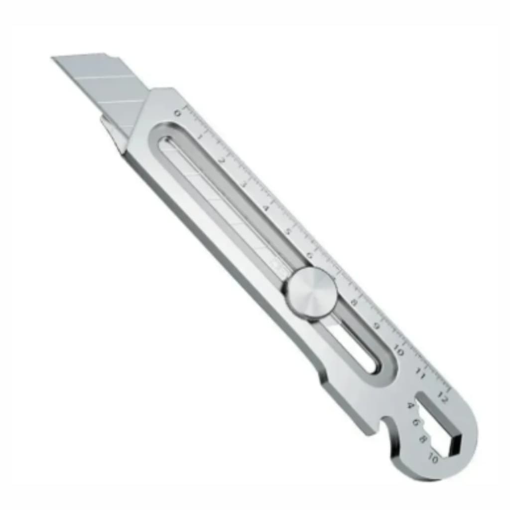 Estilete Aço Inox Multifuncional Resistente Com 10 Laminas