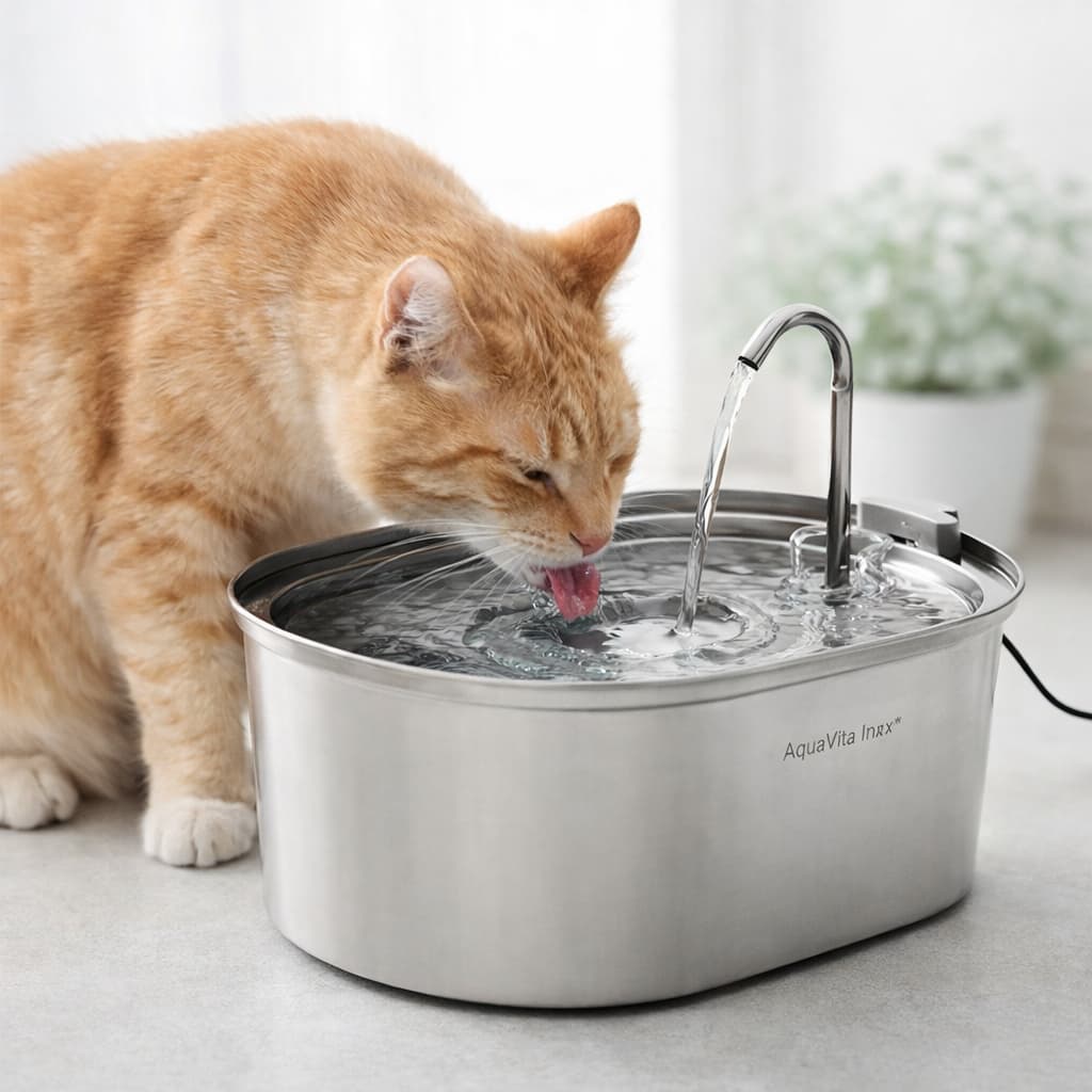 Fonte Bebedouro Pet Inox Automática Bivolt Fonte de Água para Gato e Cachorro Silenciosa 100% Inox.