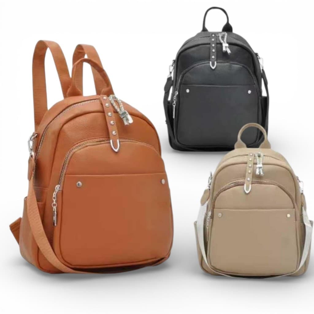 Mochila Bolsa de Costas e Ombro Feminina Casual Faculdade Trabalho Tendencia