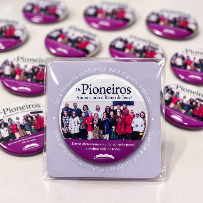 Botton pioneiros lembrancinha pioneira reunião pioneiros presente jw tempo integral