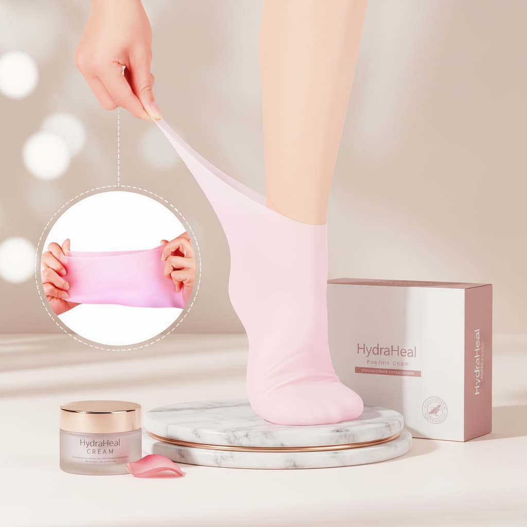 Pares de Meias De Silicone Para O Cuidado Dos Pés Gel Hidratante