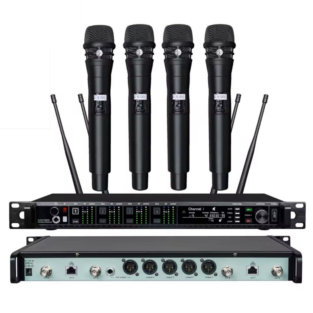 Microfone Sem Fio Ad4q Ksm8 Leicozic 4 Canais Digital Profissional Shure Ad4q Slxd4 Glxd4 Qlxd4 Ew135 G4