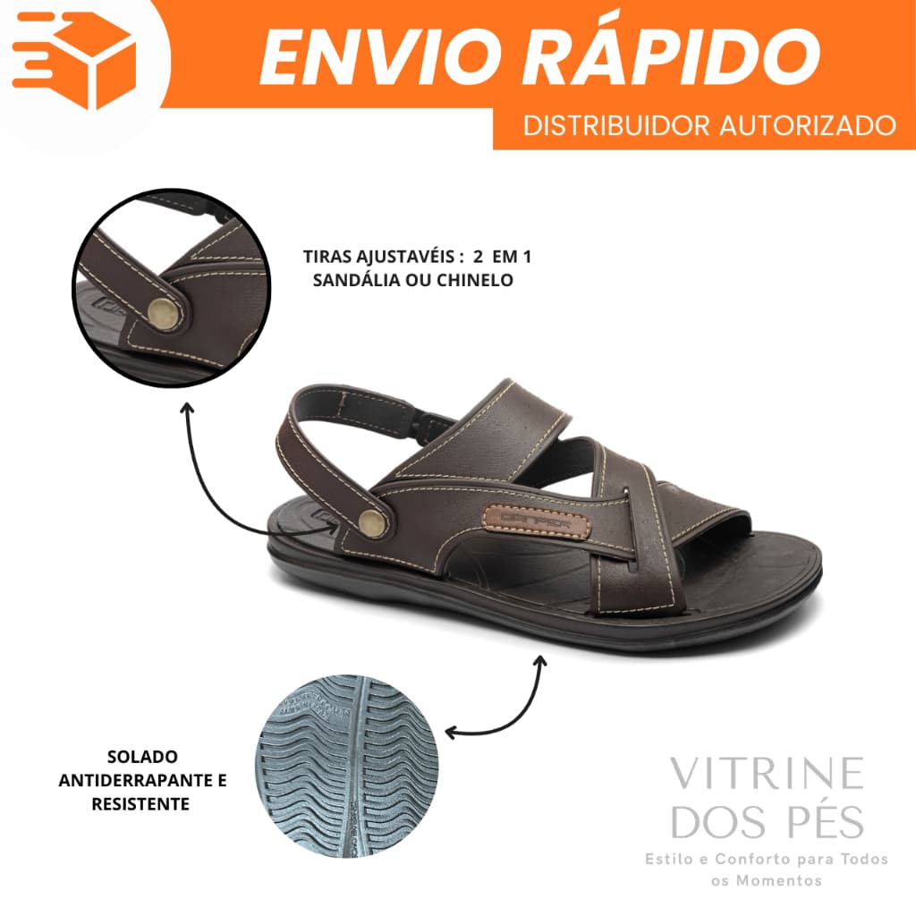 Sandália Masculina Original Danper Promoção Produto Oficial Confortavel