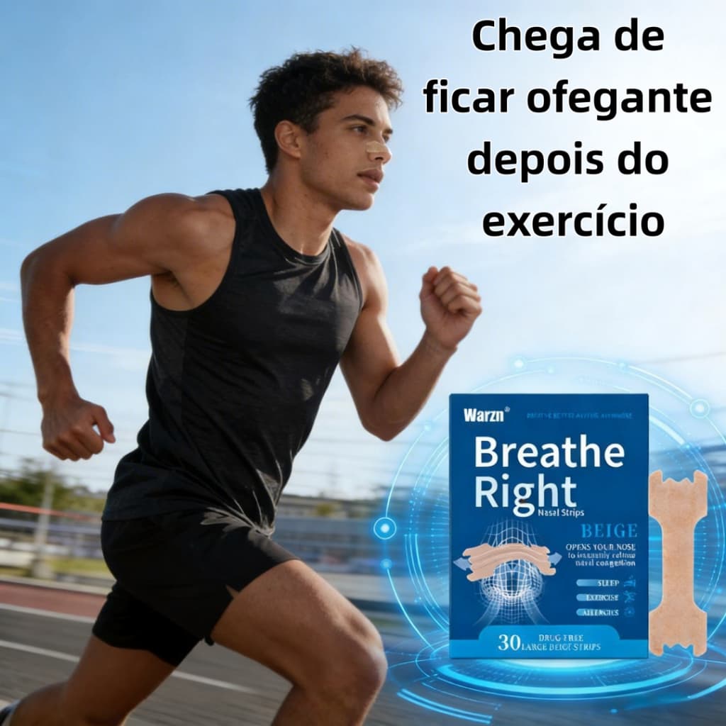 Tira Nasal 30 Unidades Tecnologia Sem Medicamento Anti Ronco Conforto e Respiração Livre