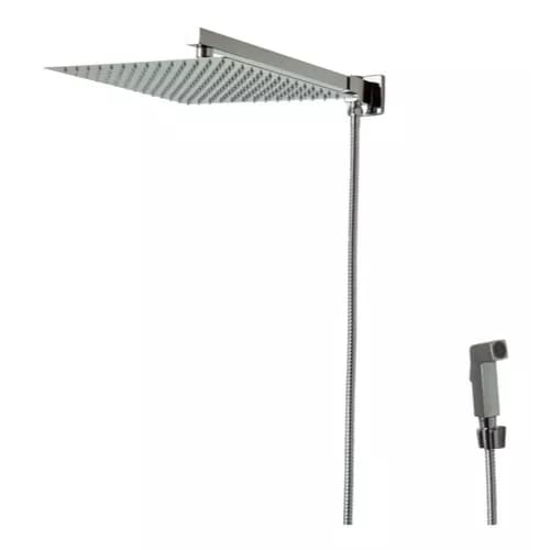 🚿 Chuveiro Ducha Quadrada Slim Inox + Ducha Higiênica | Alta Pressão | Banheiro Moderno 30x30 Grande