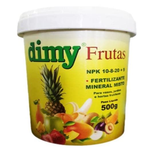 Fertilizante Dimy Frutas 500gr Npk 10-08-20 + 9