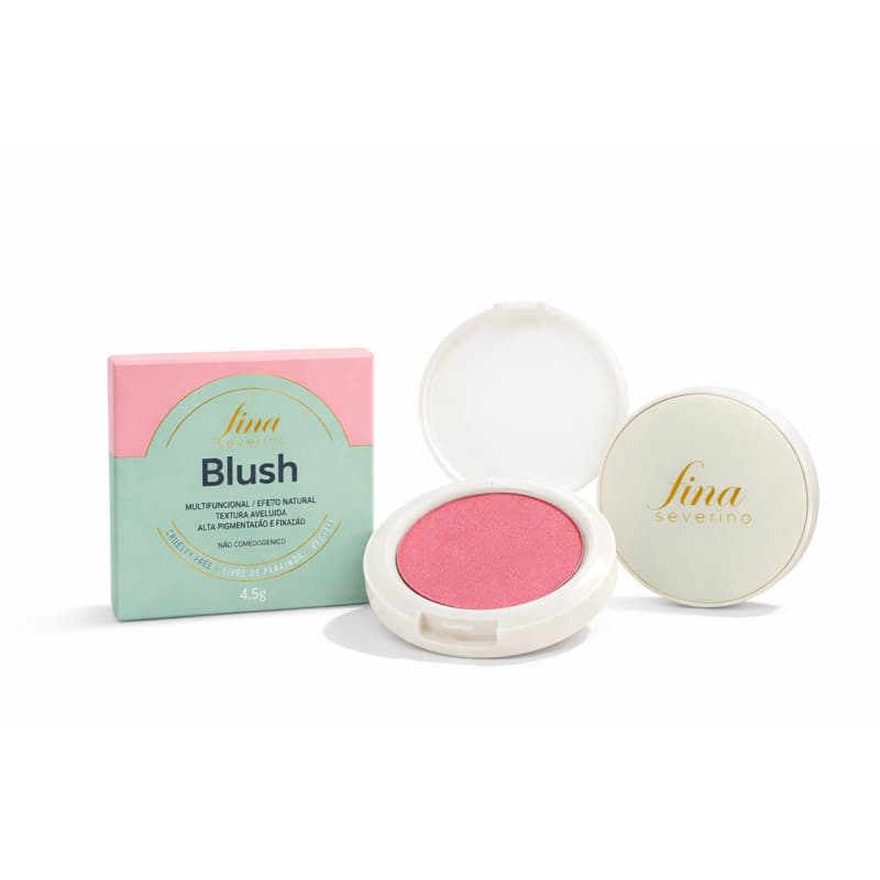 Blush Multificional/ Efeito Natural, Textura Avelulada Alta pigmentação e Fixação Não Comedogênico Vegano/Sem Parabeno