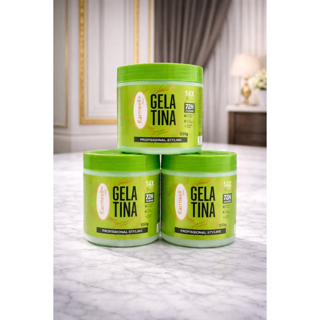 Kit 3 gelatinas modeladora Karmeell Hair - definição intensa para cachos 550g cada
