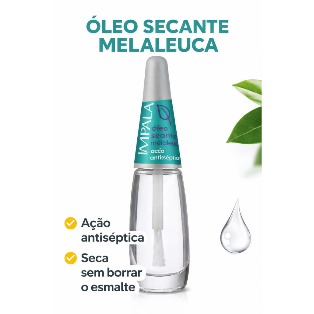 ESMALTE IMPALA ÓLEO SECANTE MELALEUCA AÇÃO ANTISSEPTICA 7,5ML cada
