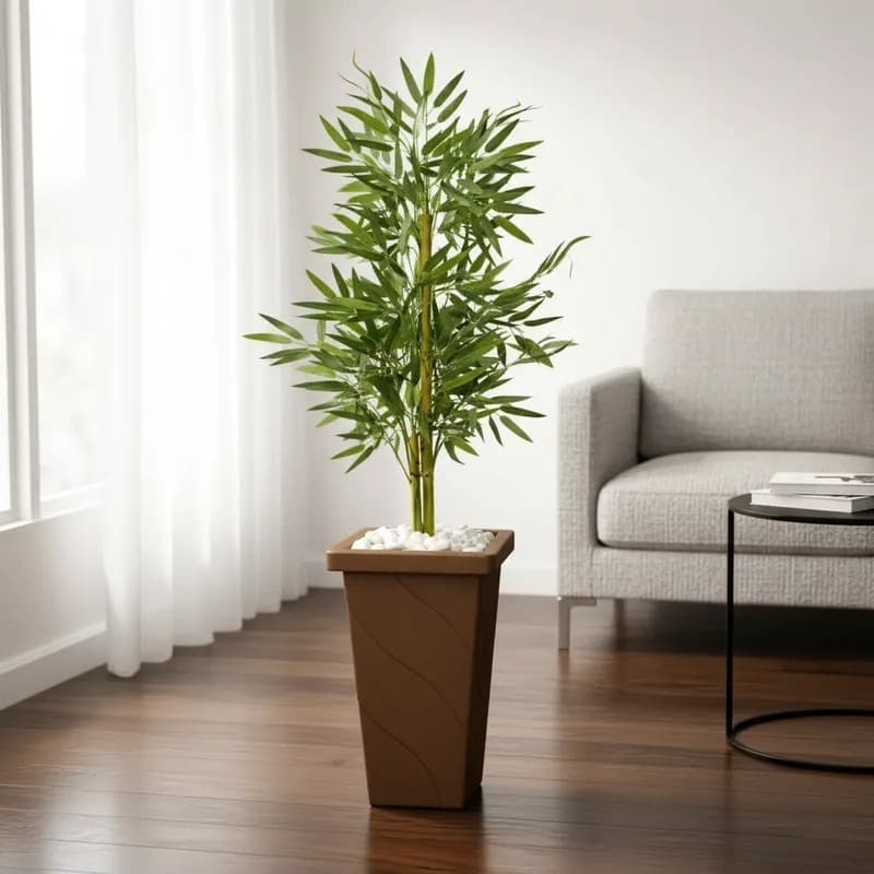 Planta Artificial Decoração Bambu Mosso Da Sorte Arranjo
