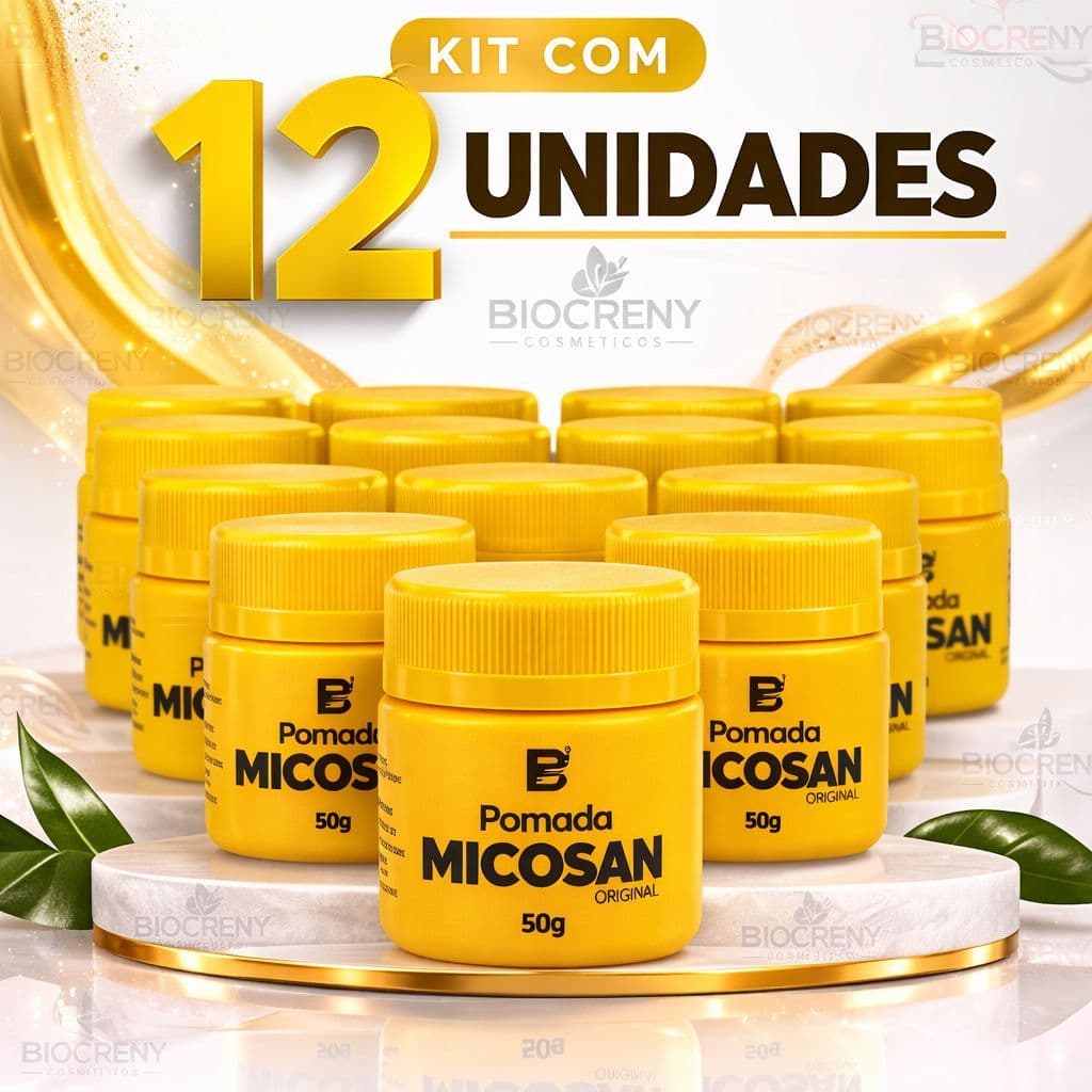 Kit 12 Pomadas Micosan Micozero Tira Manchas e Tratamento de Espinhas e Micoses