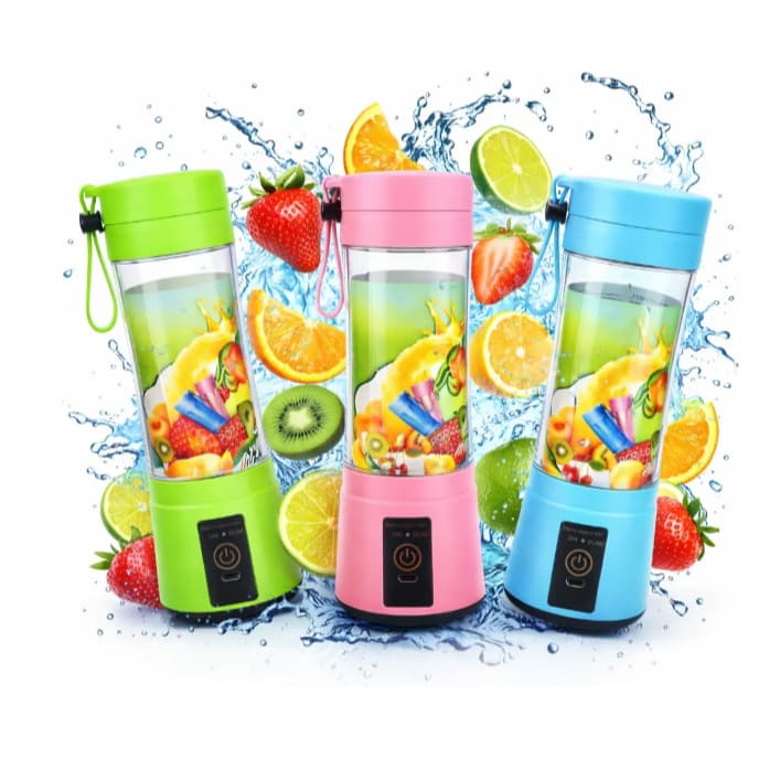 Mini Liquidificador Portátil Usb 6 Lâmi nas 380 ml Batedor Shake Copo Mixer Recarregável
