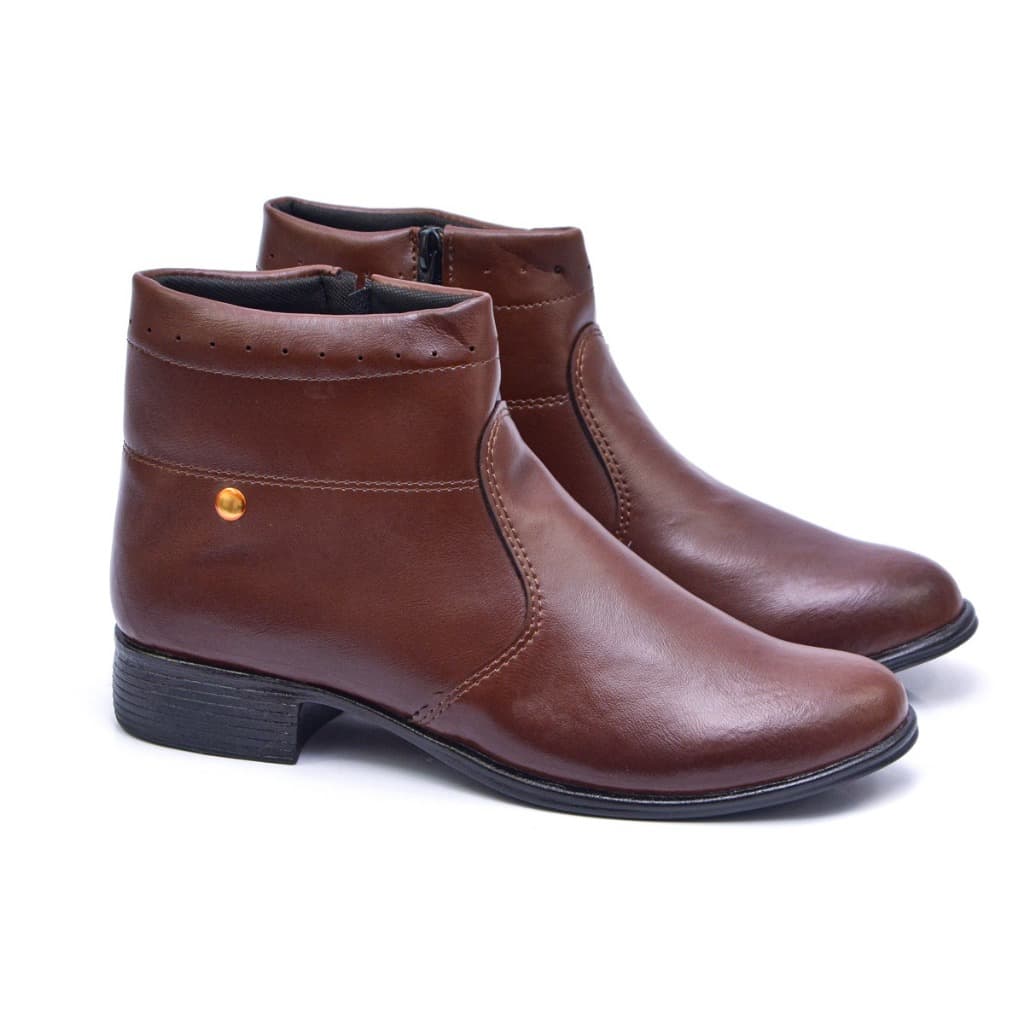Coturno Feminino Casual Leve Confortável Cano Curto Estiloso Moda Outono Inverno
