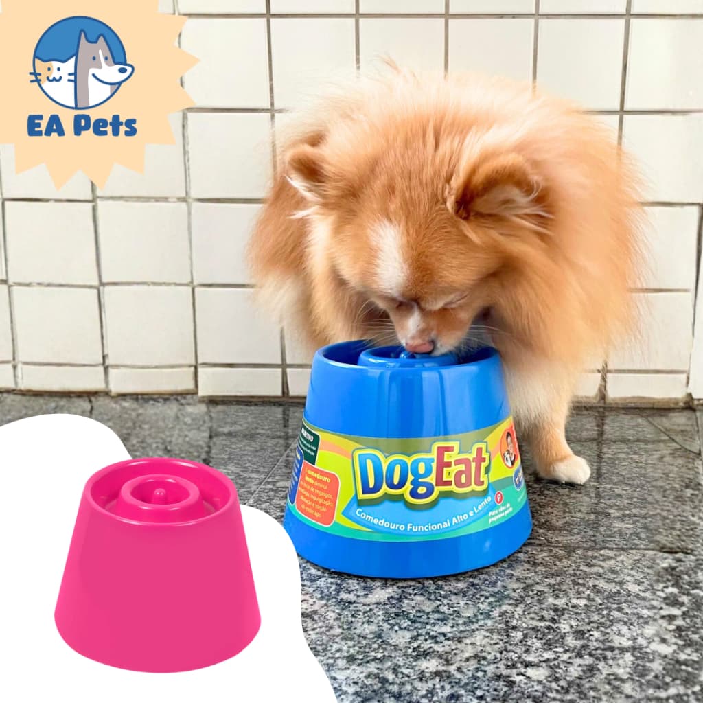 Comedouro Lento E Alto Da Pet Games Dog Eat P Para Cão Cachorro Pequeno Porte