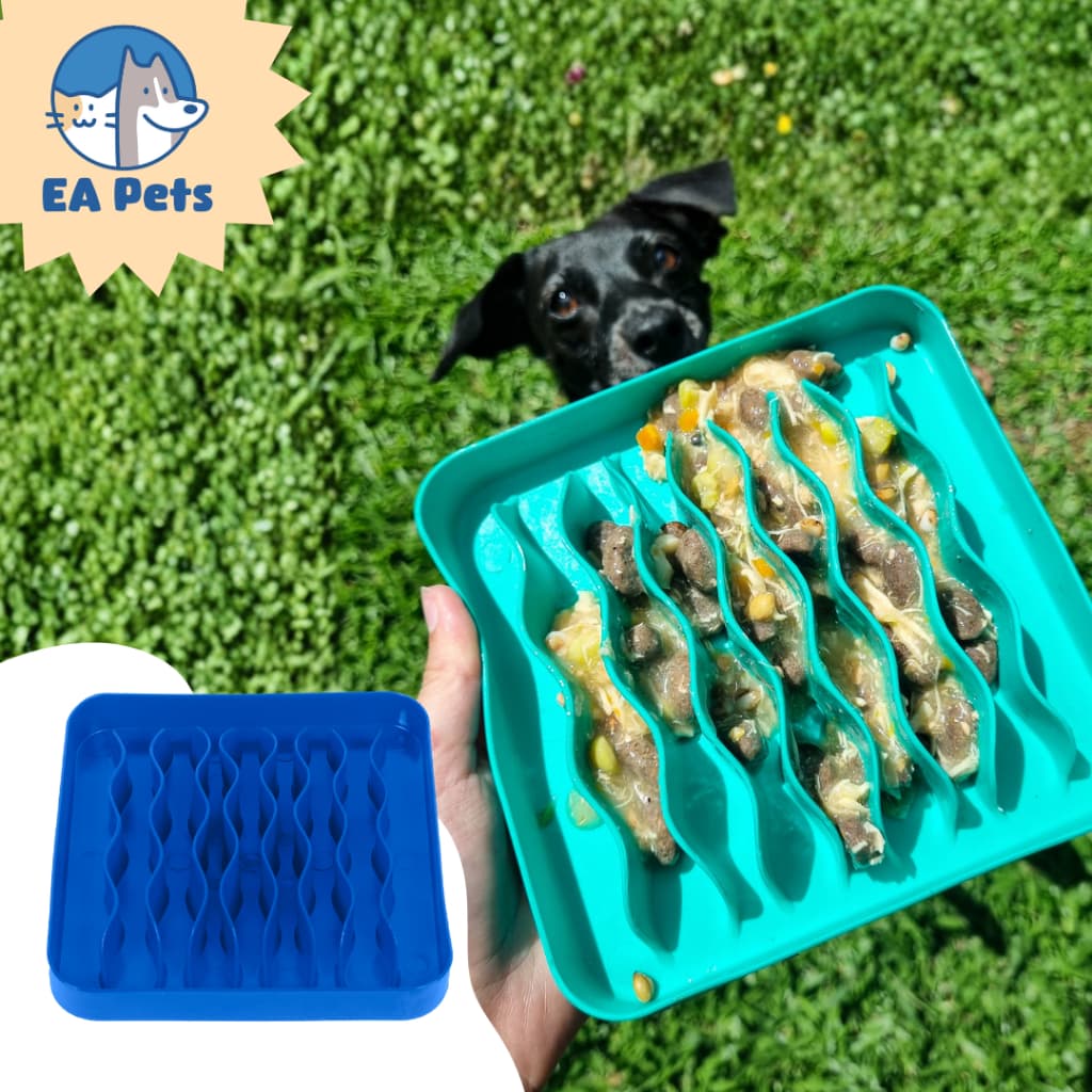 Comedouro Flexível E Lento Da Pet Games Pet Wave Saudável E Funcional Para Cão Cachorro Gato