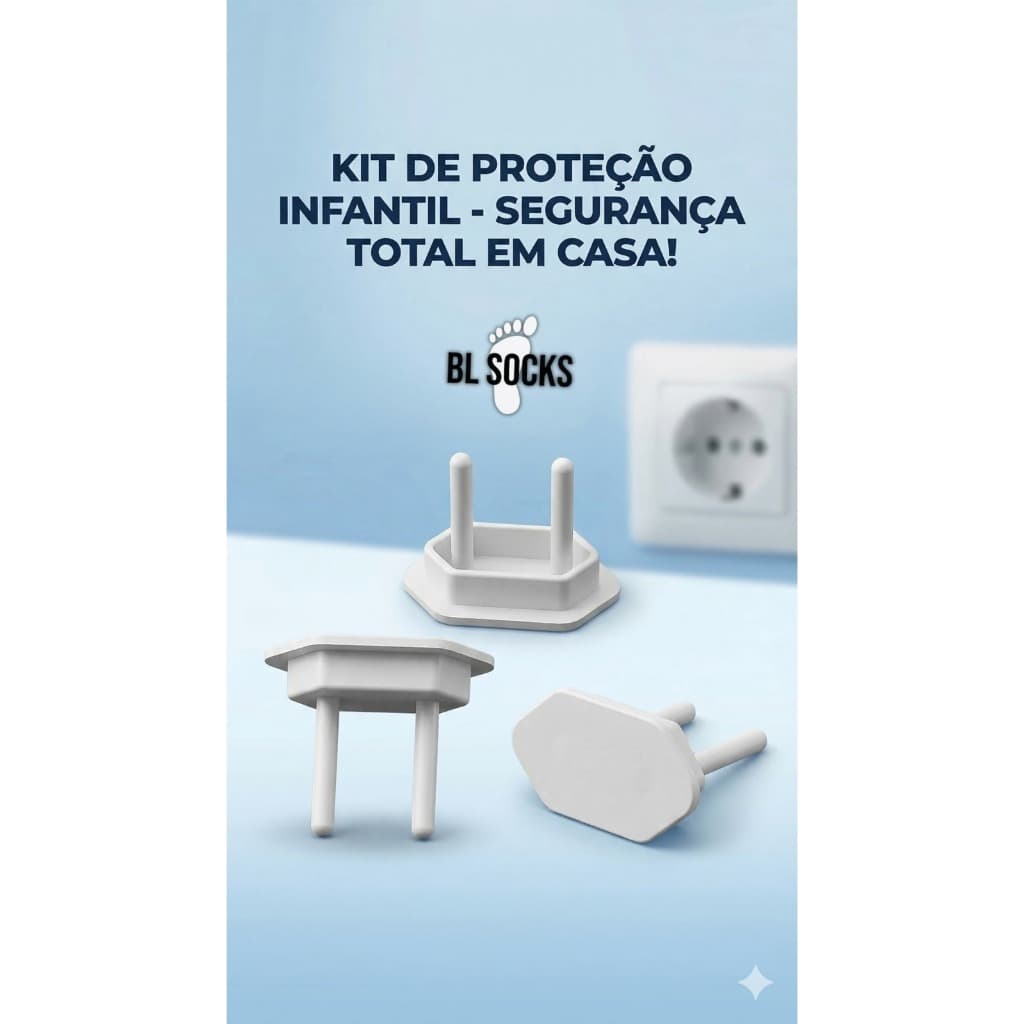 Kit 24 Protetores de Tomada para Bebê e Criança Segurança Contra Choques Elétricos