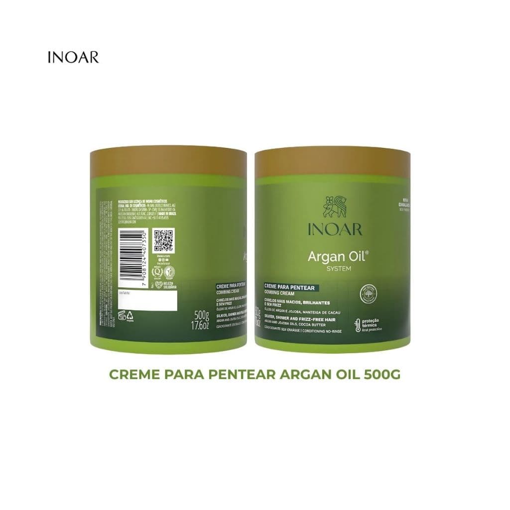Creme Para Pentear Inoar Argan Oil 500G