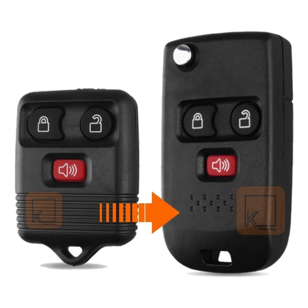 Chave Canivete Adaptação Controle Fiesta Ka Ecosport - 3 Botões   Modelos Compatível: - Ka 2004 a 2018 - Ecosport 2004 a