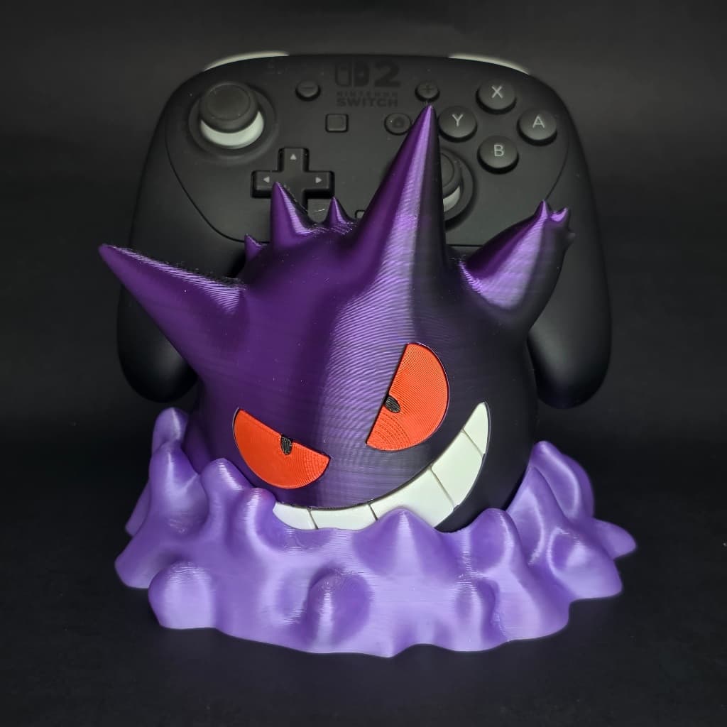 Suporte de Controle Pokémon Gengar Duo Color – Roxo e Preto | PS5, PS4, Xbox e Nintendo Switch Pro Controller
