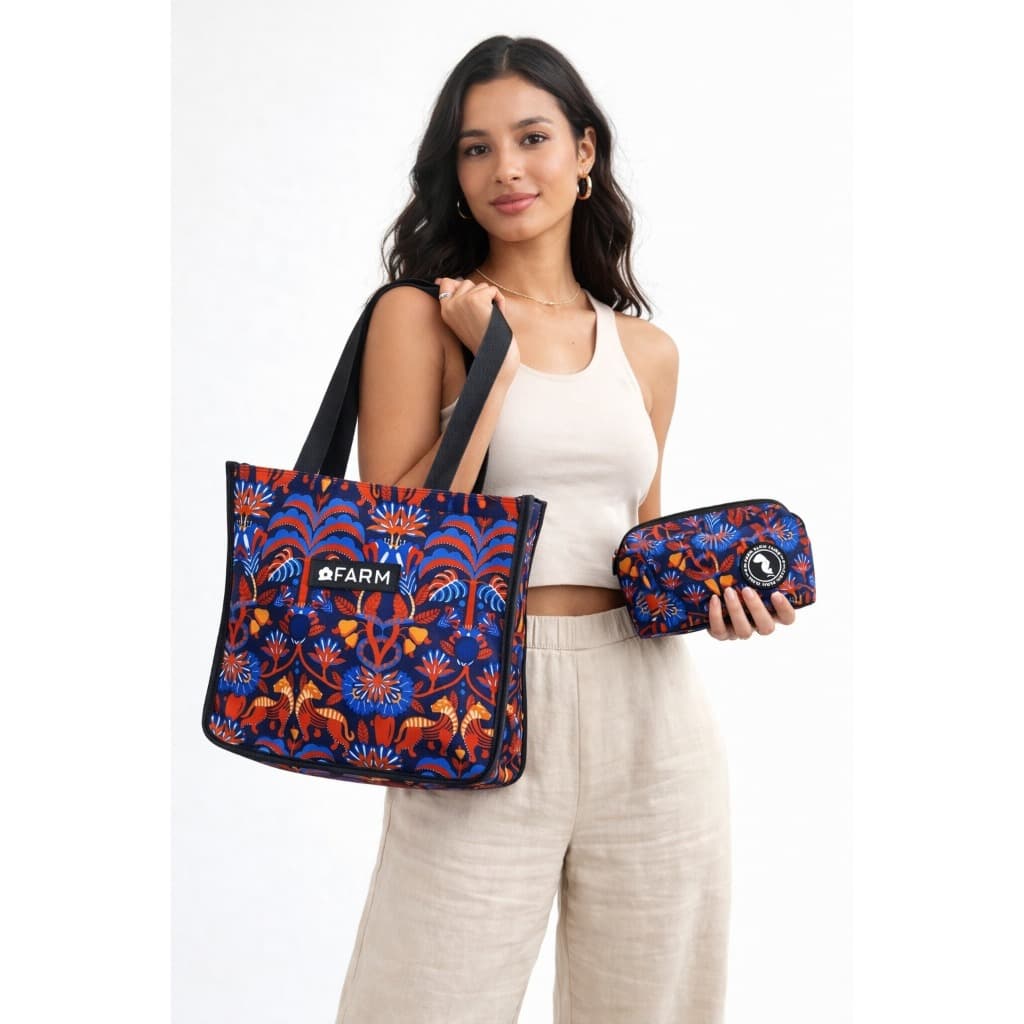 Kit Bolsa + Necessaire Feminina Sacola Praia Com Necessaire Verão Envio Imediato