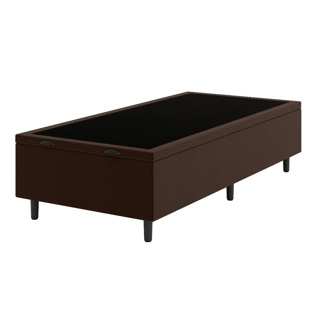 Base Cama Box Baú Solteiro Hypnos Marrom Umaflex Baú Organizador 88x188x42 Baú para Quarto