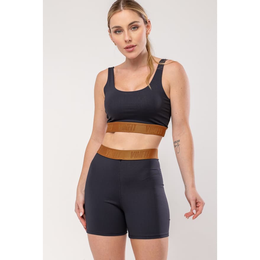 Short Fitness Cintura Alta Sem Transparência Blackout Academia Bermuda Básico Feminino