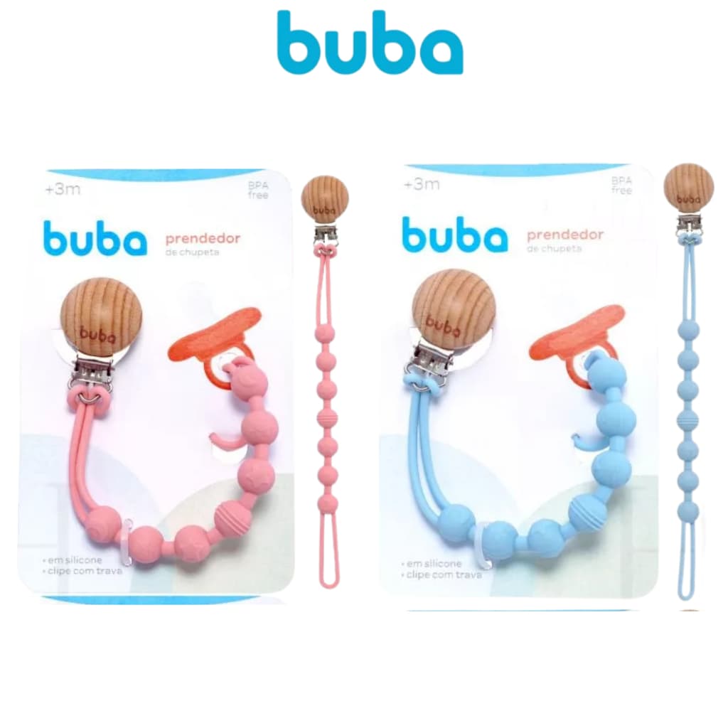 Prendedor de Chupeta Em Silicone Livre BPA Buba