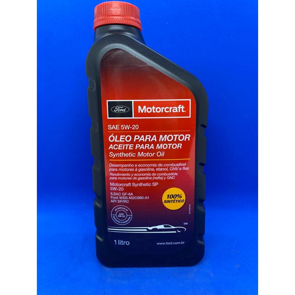 OLEO 5W20 MOTORCRAFT API SP 100% SINTÉTICO FORD CORREIA BANHADA A ÓLEO E DEMAIS MOTORES 5W20 CARRO CAMINHONETE FORD ORIG