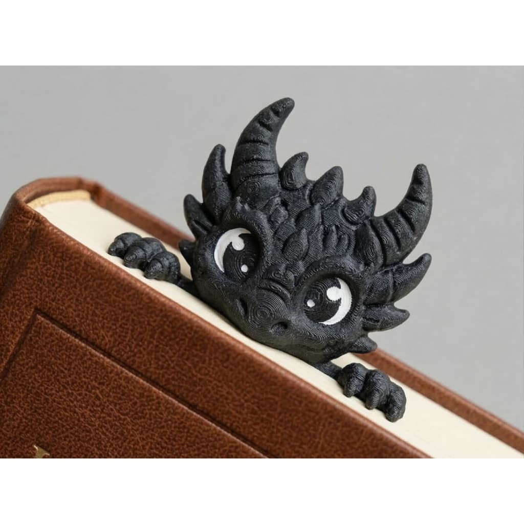 Marca Página Dragão Fofo | O Bookmark Mais Criativo Leitura Livros I Presente Perfeito I Impressão 3D Alta Qualidade
