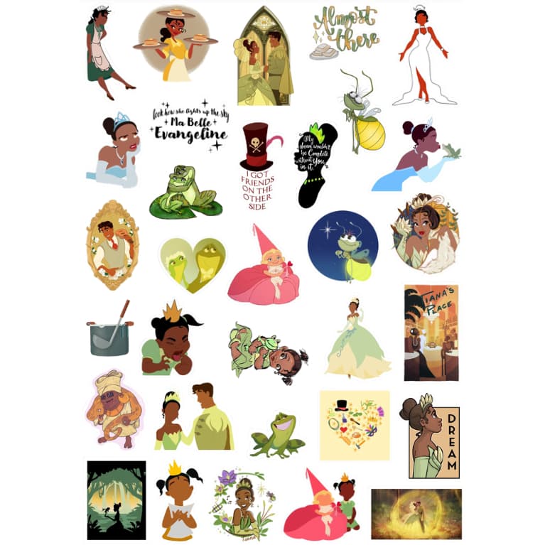 Adesivos A Princesa e o Sapo Disney Princess and the Frog