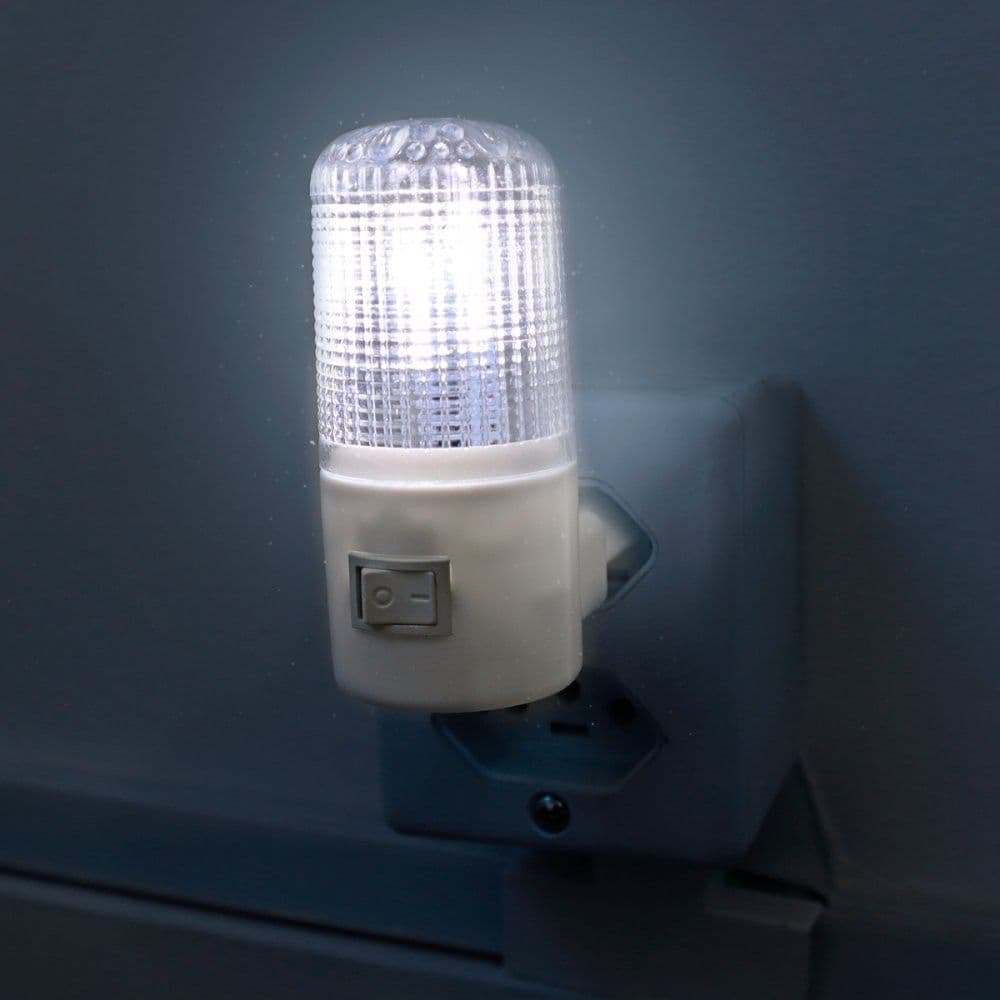 Abajur de Tomada Luz Noturna LED Bivolt Branco Frio com Interruptor Econômica Quarto Corredor