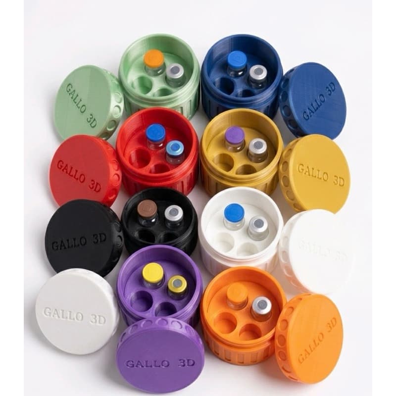 Estojo Porta 4 Ampolas 3ml Organizador Rígido Resistente Com Rosca + BRINDE  ENVIO IMEDIATO